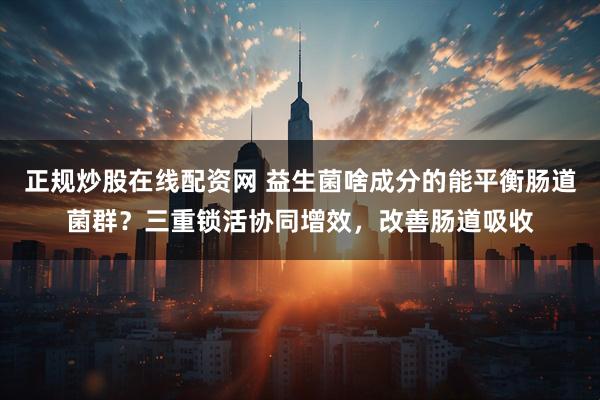 正规炒股在线配资网 益生菌啥成分的能平衡肠道菌群？三重锁活协同增效，改善肠道吸收